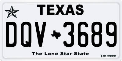 TX license plate DQV3689
