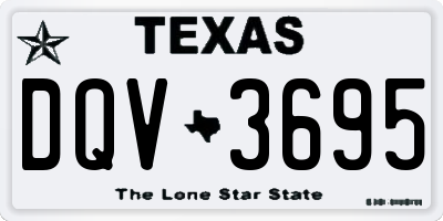 TX license plate DQV3695