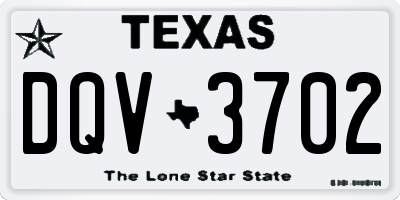 TX license plate DQV3702