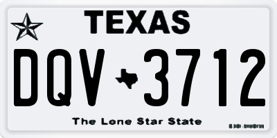 TX license plate DQV3712
