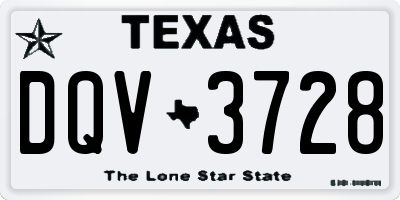 TX license plate DQV3728
