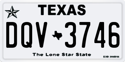 TX license plate DQV3746