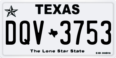 TX license plate DQV3753