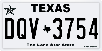TX license plate DQV3754