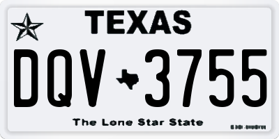 TX license plate DQV3755