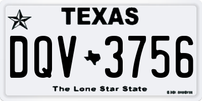 TX license plate DQV3756
