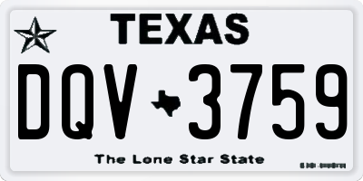 TX license plate DQV3759