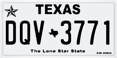 TX license plate DQV3771