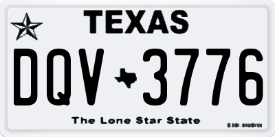 TX license plate DQV3776