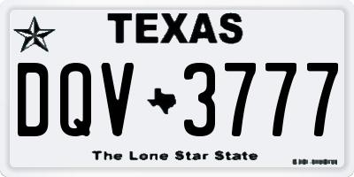 TX license plate DQV3777