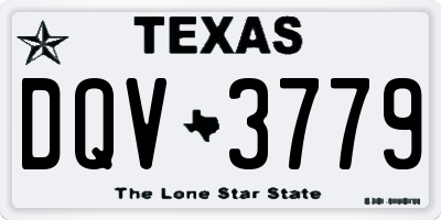 TX license plate DQV3779
