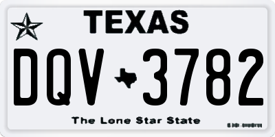 TX license plate DQV3782