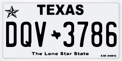 TX license plate DQV3786