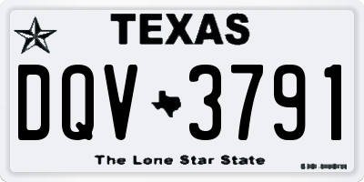 TX license plate DQV3791