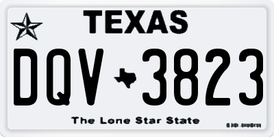 TX license plate DQV3823