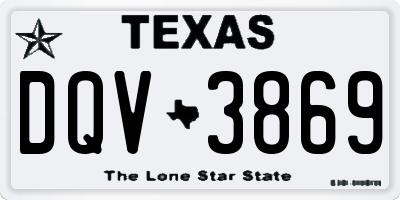 TX license plate DQV3869