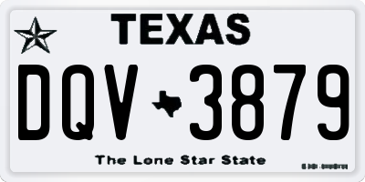 TX license plate DQV3879
