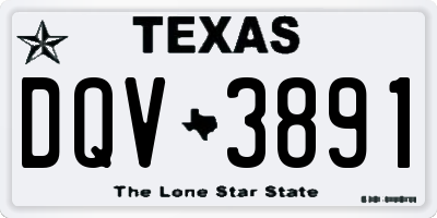 TX license plate DQV3891