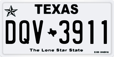 TX license plate DQV3911
