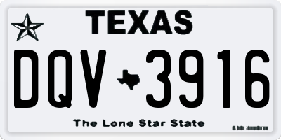 TX license plate DQV3916