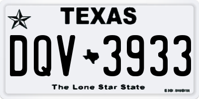 TX license plate DQV3933