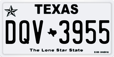 TX license plate DQV3955