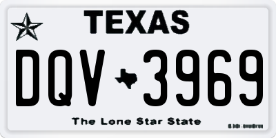 TX license plate DQV3969