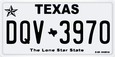 TX license plate DQV3970