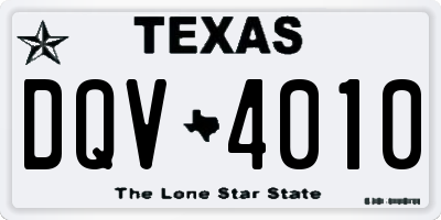TX license plate DQV4010