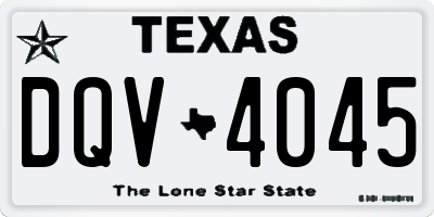 TX license plate DQV4045
