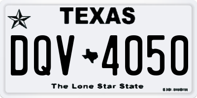 TX license plate DQV4050
