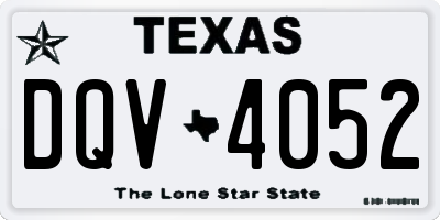TX license plate DQV4052