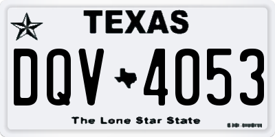 TX license plate DQV4053