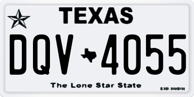 TX license plate DQV4055