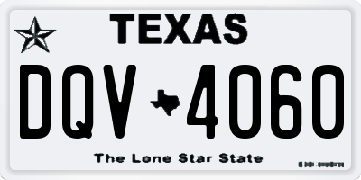 TX license plate DQV4060