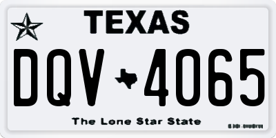 TX license plate DQV4065