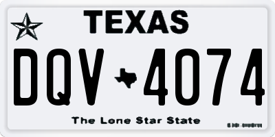 TX license plate DQV4074