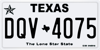 TX license plate DQV4075