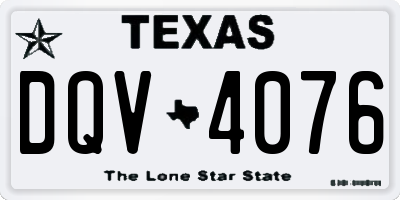 TX license plate DQV4076