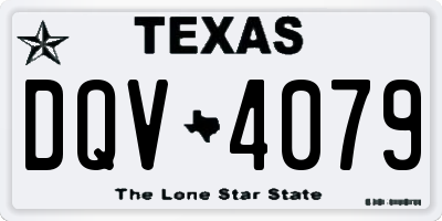 TX license plate DQV4079