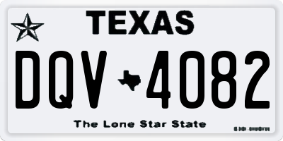 TX license plate DQV4082