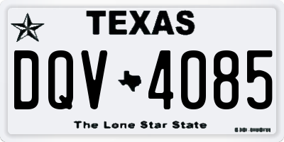 TX license plate DQV4085