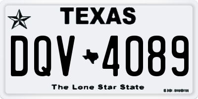 TX license plate DQV4089