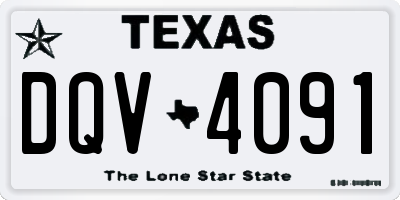 TX license plate DQV4091