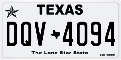 TX license plate DQV4094