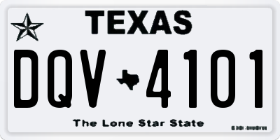 TX license plate DQV4101