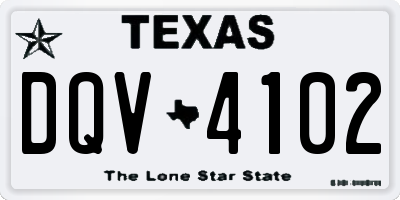 TX license plate DQV4102