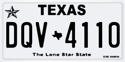TX license plate DQV4110