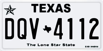 TX license plate DQV4112