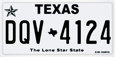 TX license plate DQV4124